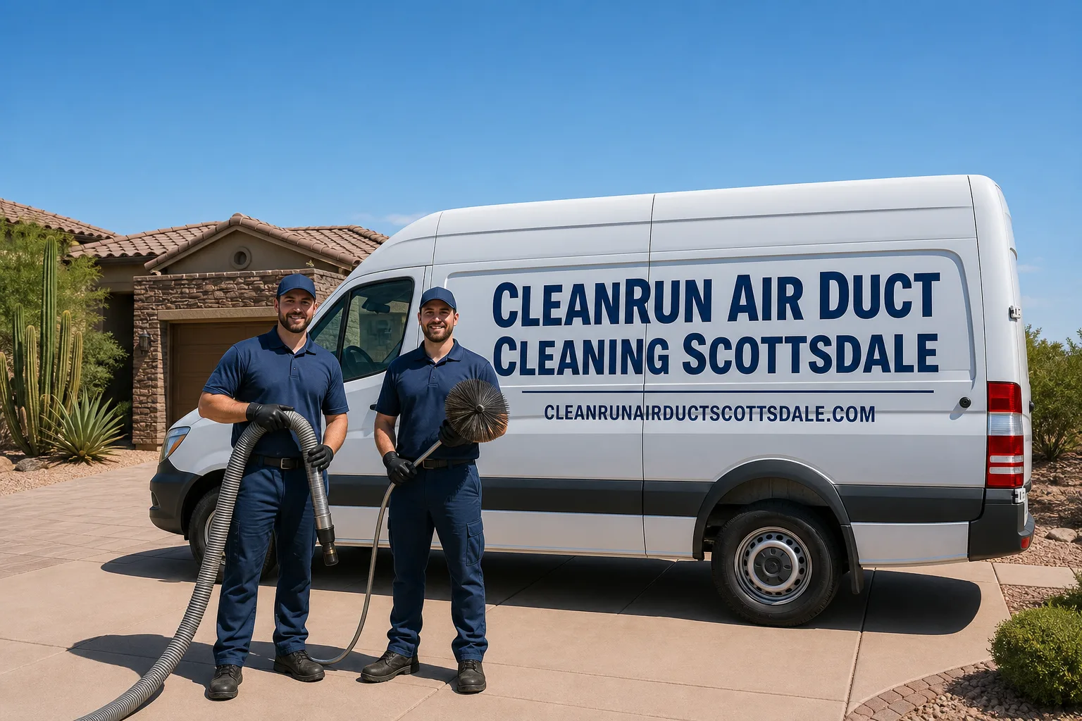 CleanRun Air Duct Cleaning Scottsdale air duct cleaning service vehicle and crew in Scottsdale, AZ